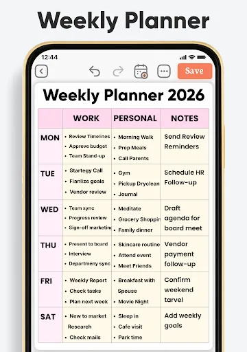 Daily Planner, To Do List Android app screenshot 2