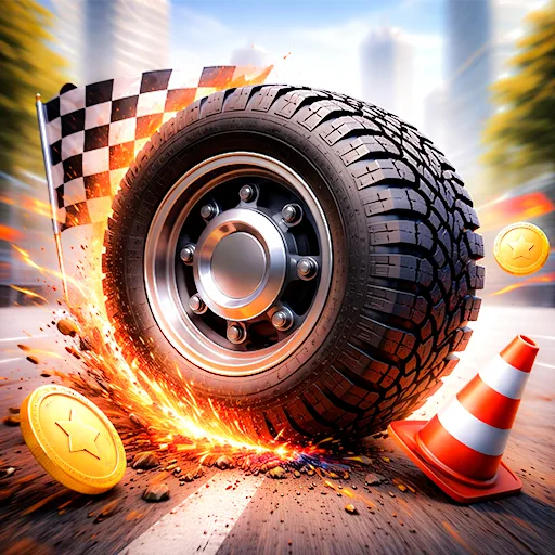 Rolling Wheel Slope Game Android app icon
