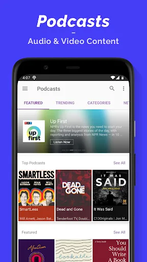 Podcast Player Android app screenshot 1