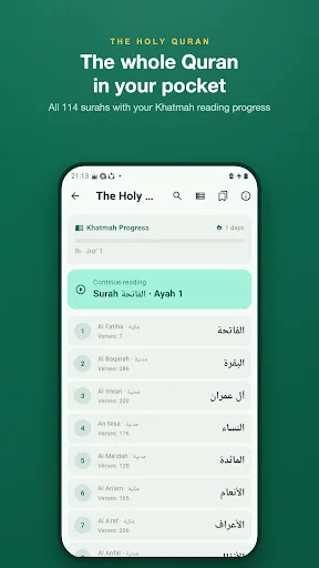 Prayer times athan qibla Quran Android app screenshot 2