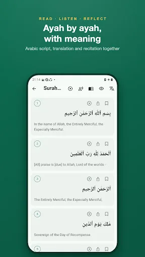 Prayer times athan qibla Quran Android app screenshot 3