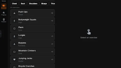 FitScreen Android app screenshot 2