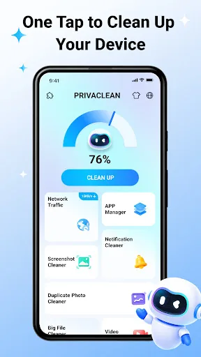 PrivaClean — Phone Cleaner Android app screenshot 1