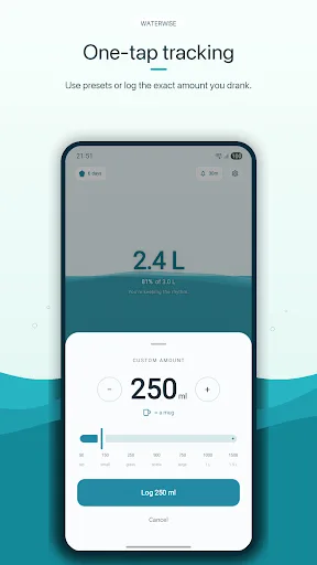 Water Reminder & Tracker App Android app screenshot 2