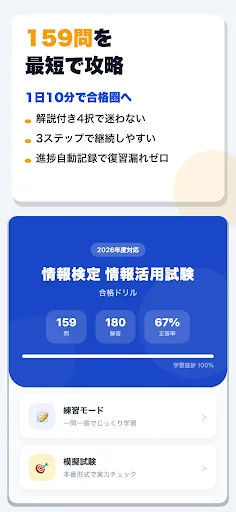 情報検定 情報活用試験 合格ドリル Android app screenshot 6