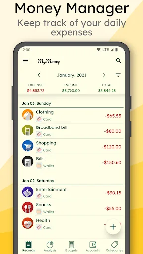 MyMoney—Track Expense & Budget Android app screenshot 1