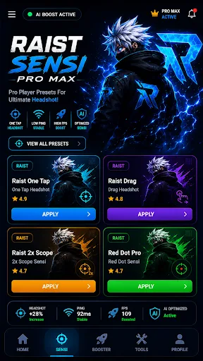 Raist Sensi Pro Max Android app screenshot 1