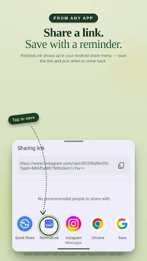 RemindLink: Bookmark Reminder Android app screenshot 1