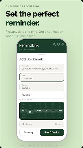 RemindLink: Bookmark Reminder Android app screenshot 2