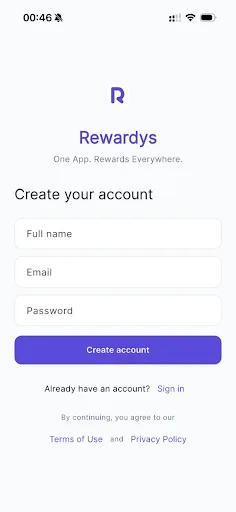 Rewardys Android app screenshot 2