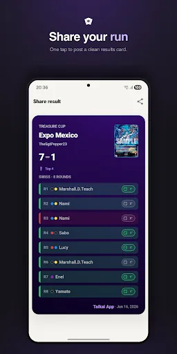 Taikai: TCG Tournament App Android app screenshot 4