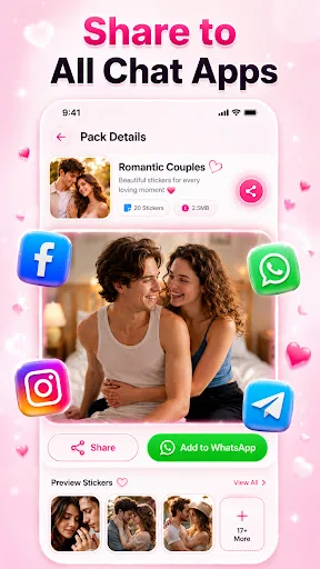 WASticker: Romantic stickers Android app screenshot 4