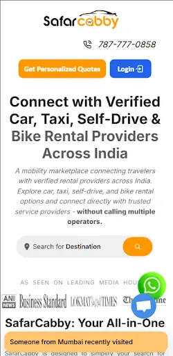 SafarCabby Android app screenshot 1