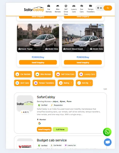 SafarCabby Android app screenshot 3