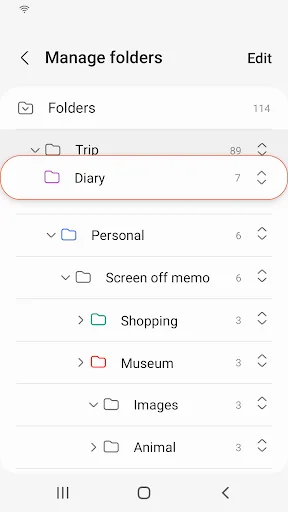 Samsung Notes Android app screenshot 2