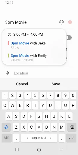 Samsung Calendar Android app screenshot 2