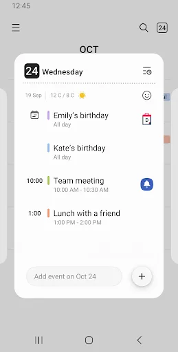 Samsung Calendar Android app screenshot 4