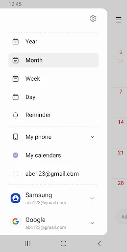 Samsung Calendar Android app screenshot 5