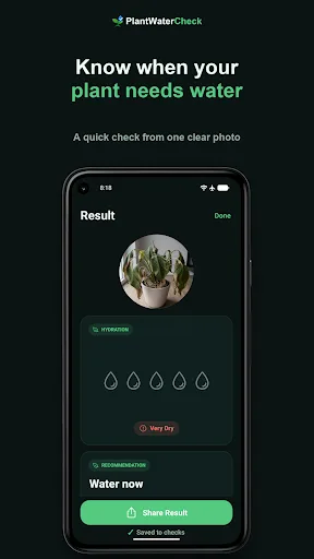 PlantWaterCheck Android app screenshot 1