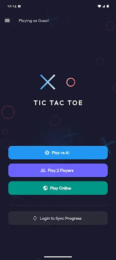 Tic Tac Toe Android app screenshot 1
