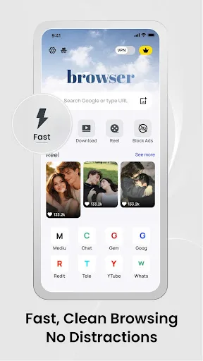 Phantom: Fast Private Browser Android app screenshot 1