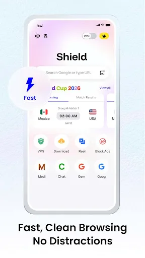Shield: Fast & Secure Browser Android app screenshot 1