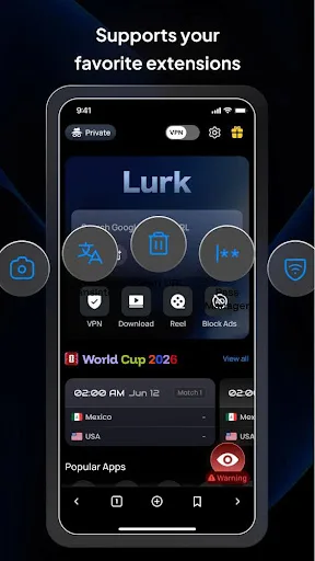 Lurk: Secure Private Browser Android app screenshot 4
