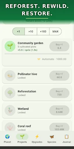 EcoVerse: Idle Planet Healer Android app screenshot 2