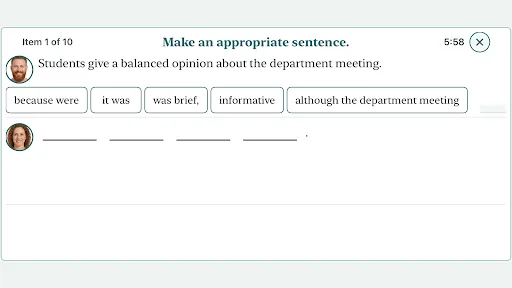 TOEFL  - Complete Sentence Lab Android app screenshot 5