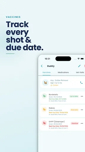 Pet Vaccination Tracker Android app screenshot 2