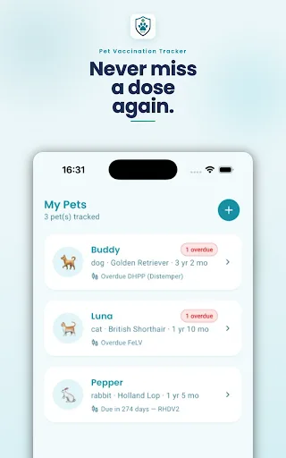 Pet Vaccination Tracker Android app screenshot 6