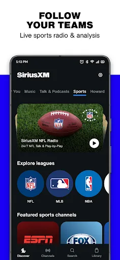 SiriusXM: Music, Sports & News Android app screenshot 4