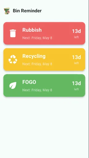 Bin Day: Smart Reminder Android app screenshot 3