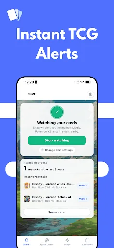Snag: TCG Alerts Android app screenshot 1