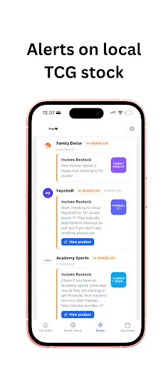 Snag: TCG Alerts Android app screenshot 4