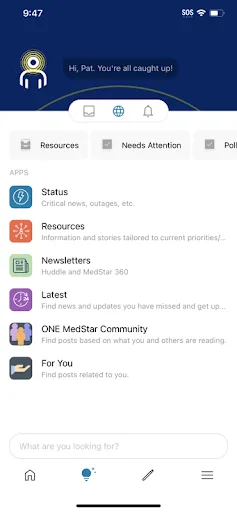 ONE Medstar Android app screenshot 2