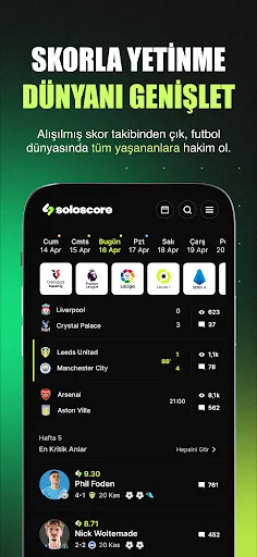 Soloscore: Sosyal & Canlı Skor Android app screenshot 1
