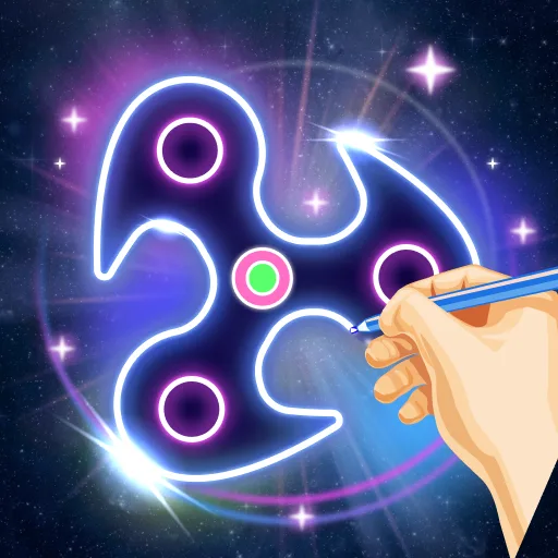 Glow Finger Spinner Art App Android app icon