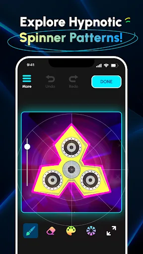 Glow Finger Spinner Art App Android app screenshot 2