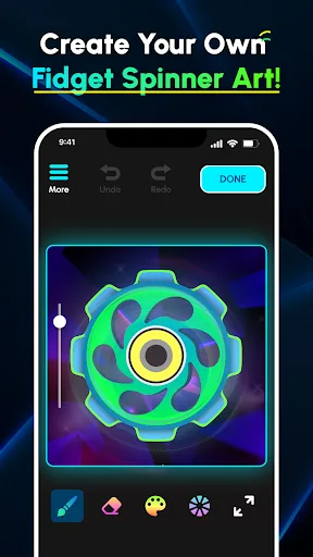 Glow Finger Spinner Art App Android app screenshot 4