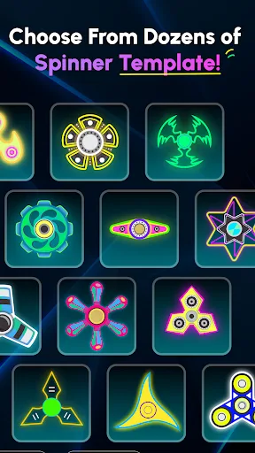 Glow Finger Spinner Art App Android app screenshot 5