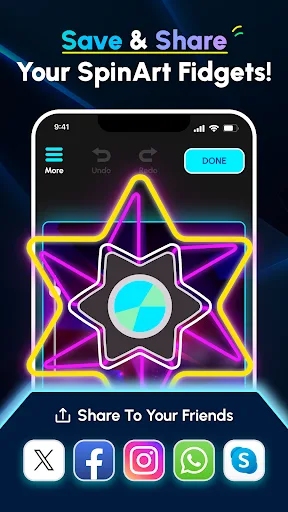 Glow Finger Spinner Art App Android app screenshot 6
