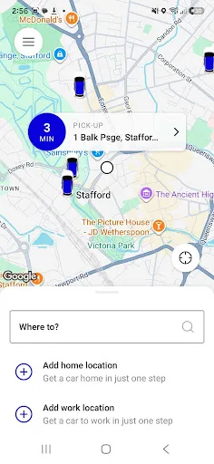 Stafford Cabs Android app screenshot 2