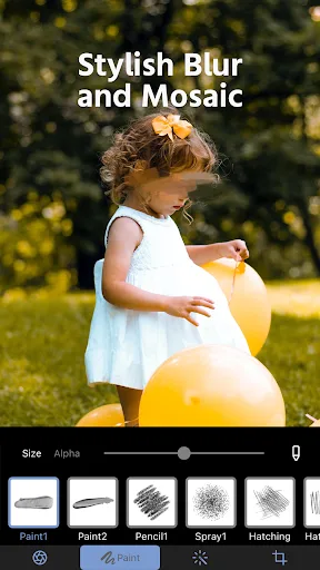 Photo Blur & Mosaic Effects Android app screenshot 1
