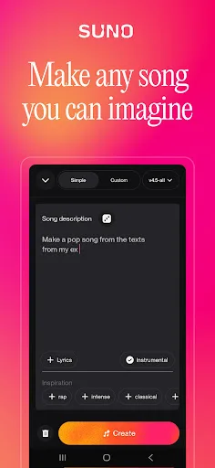 Suno - AI Music & Songs Maker Android app screenshot 1
