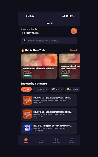 Surge Seats Android app screenshot 4