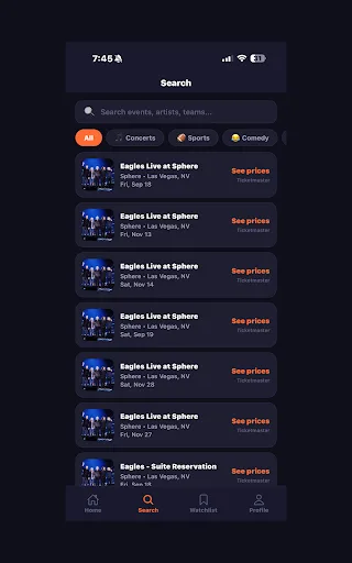 Surge Seats Android app screenshot 5