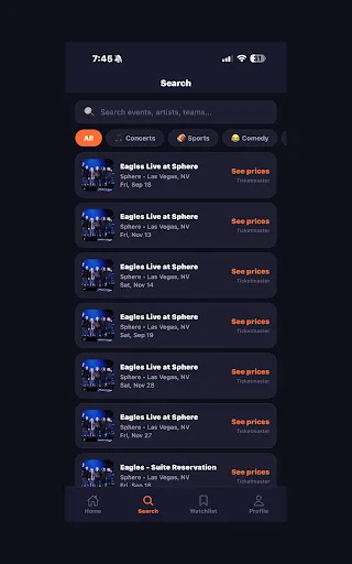 Surge Seats Android app screenshot 6