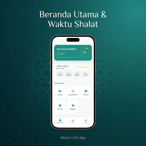 Muslimelife: Al Quran & Kiblat Android app screenshot 1