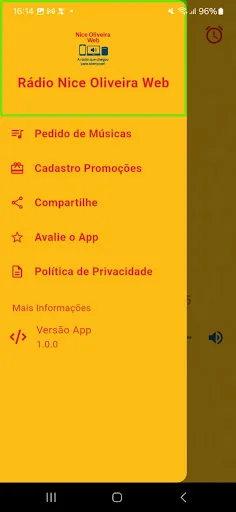 Rádio Nice Oliveira Web Android app screenshot 2